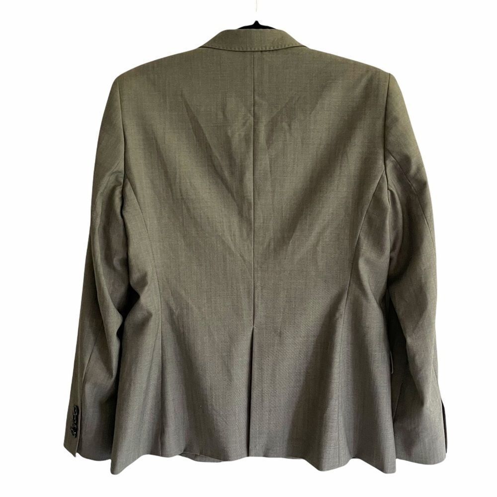 Massimodutti Wool Button Front Blazer Jacket Gray… - image 4
